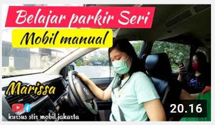 KURSUS cara parkir seri mobil manual mundur || with Marissa